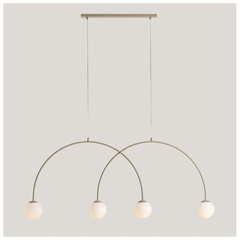 Lampa wisząca UNA 4, beżowa, Aldex Niska cena