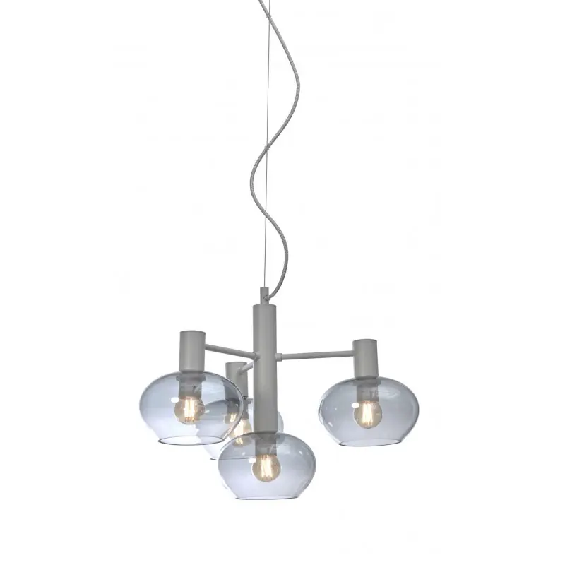 Zamów teraz Lampa wisząca Bologna poczwórna, jasno szara, It‘s About Romi