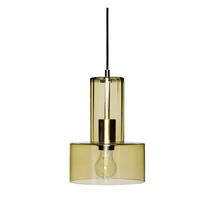 Tylko do końca tygodnia Szklana lampa wisząca Ripple, jasno zielona, Hübsch
