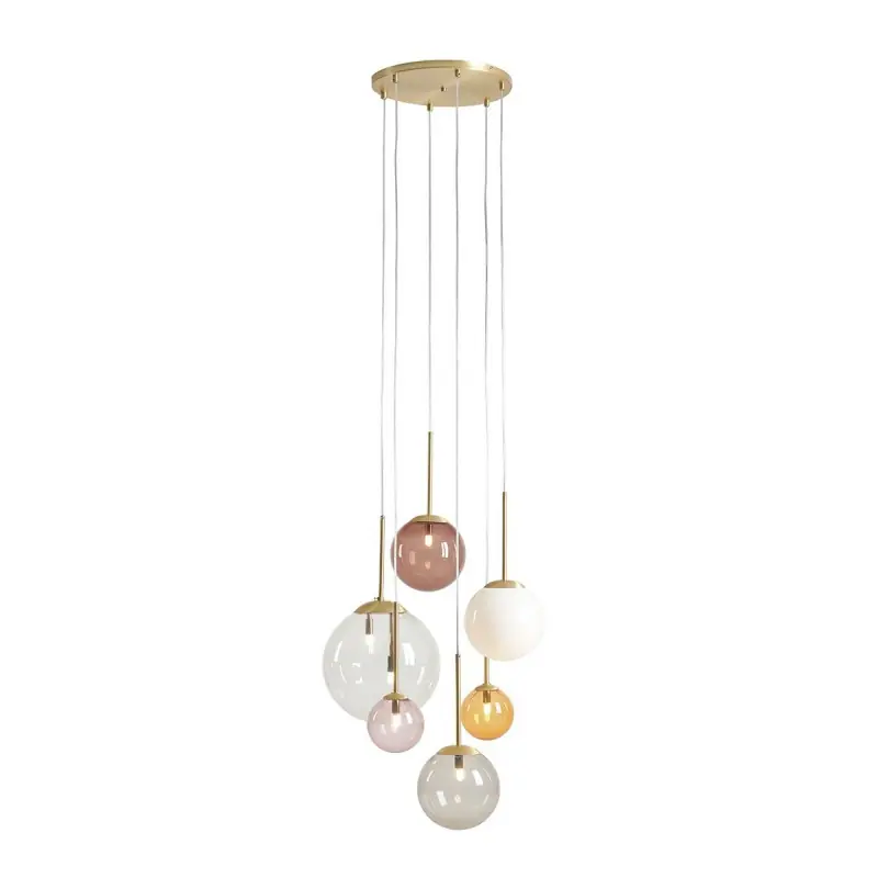 Ekspresowa dostawa Lampa wisząca Bosso Multicolour, mosiężna, Aldex