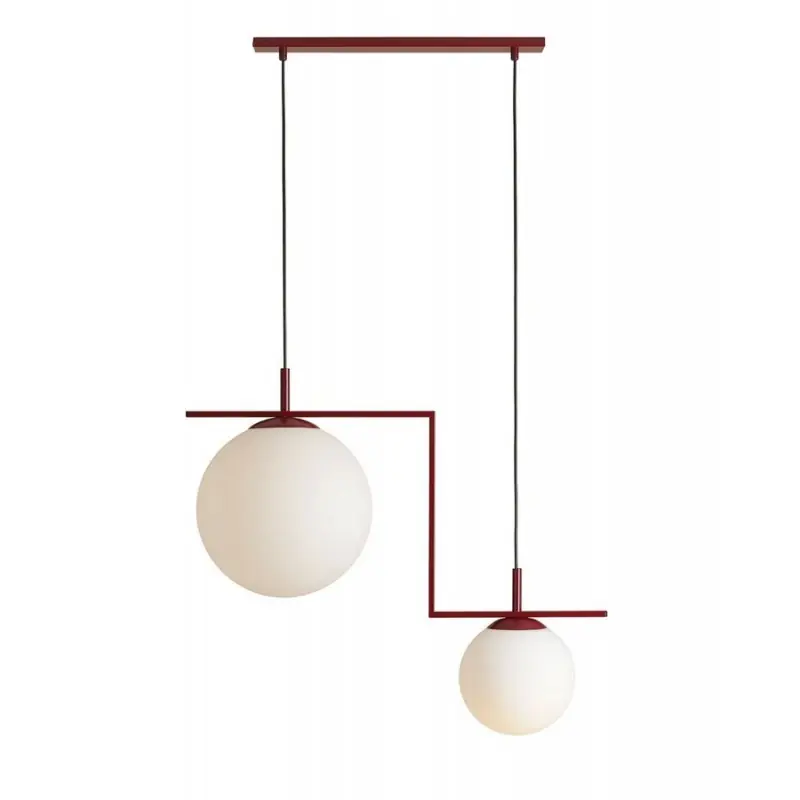 Lampa wisząca Zac 2, czerwona, Aldex Zniżka