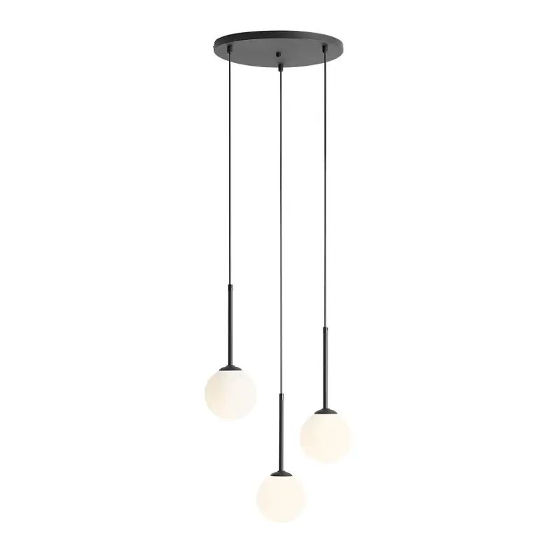 Ograniczona ilość Lampa wisząca Bosso 3 Ring, czarna, Aldex