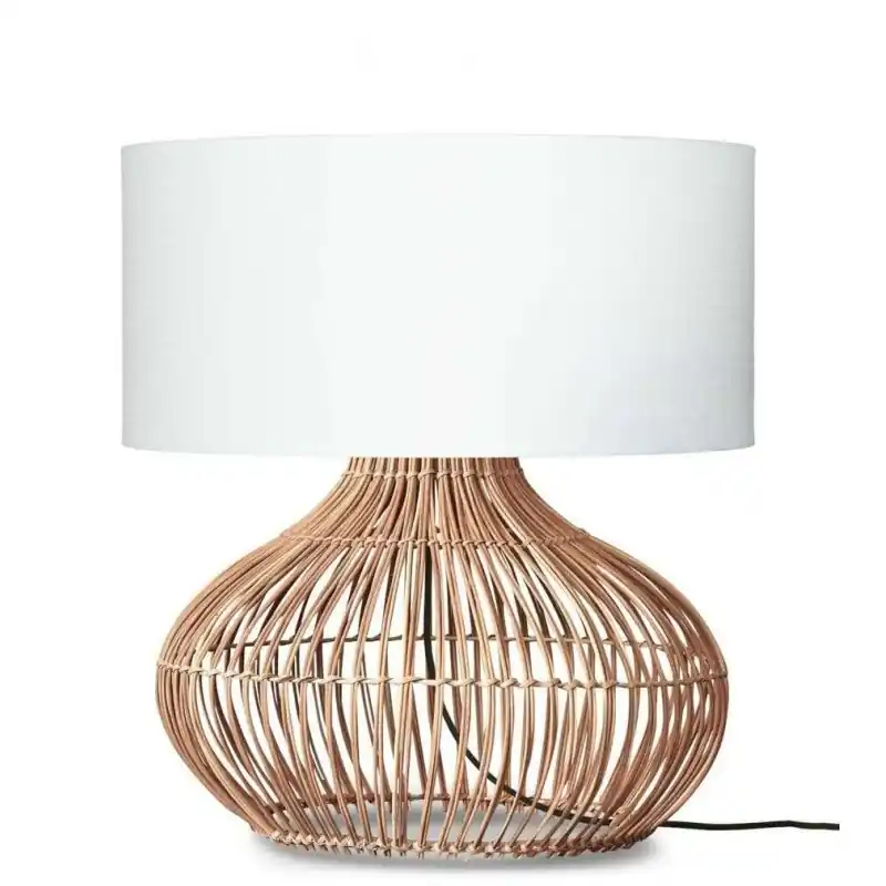 Lampa stołowa Kalahari L 47x23, biała, Good&Mojo Szybka wysyłka