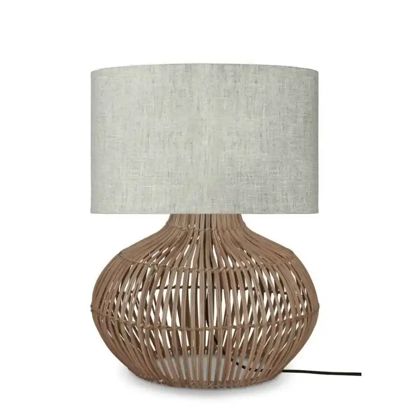 Ograniczona ilość Lampa stołowa Kalahari, jasny len, Good&Mojo