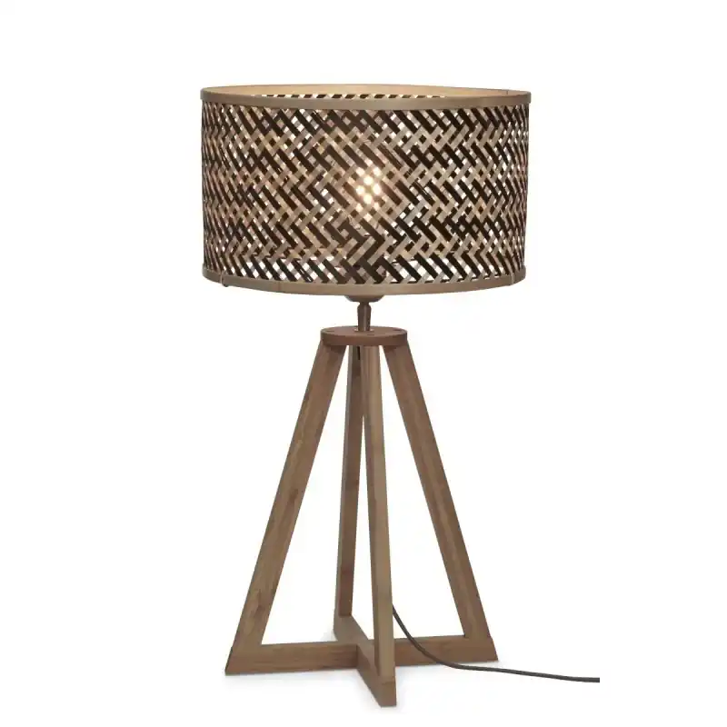 Super okazja Lampa stołowa Java 4-nożna, naturalna/czarna, Good&Mojo