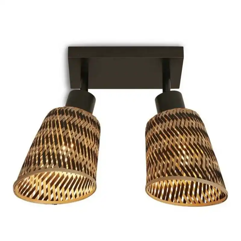Lampa sufitowa Java 15x17, czarna/naturalna, Good&Mojo Dodaj do koszyka