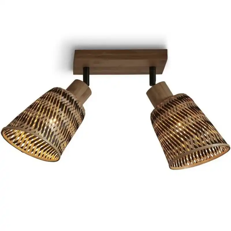 Super okazja Lampa sufitowa Java 15x17, naturalna/czarna, Good&Mojo
