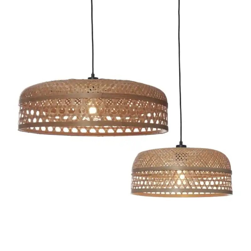Podwójna lampa wisząca Ubud 60+40, naturalna, Good&Mojo Nie przegap