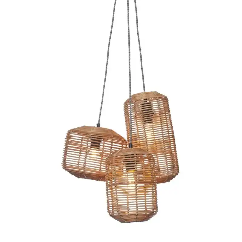 Potrójna lampa wisząca Tanami, naturalna, Good&Mojo Taniej