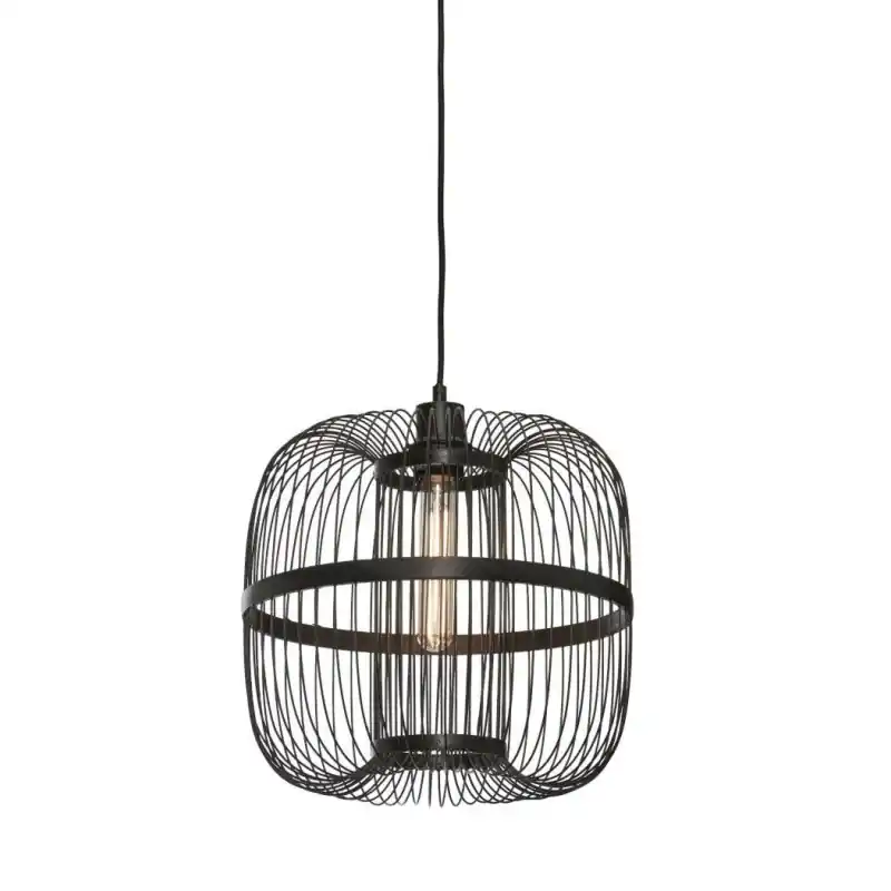 Niska cena Lampa wisząca Hokkaido L 38x25, czarna, Good&Mojo