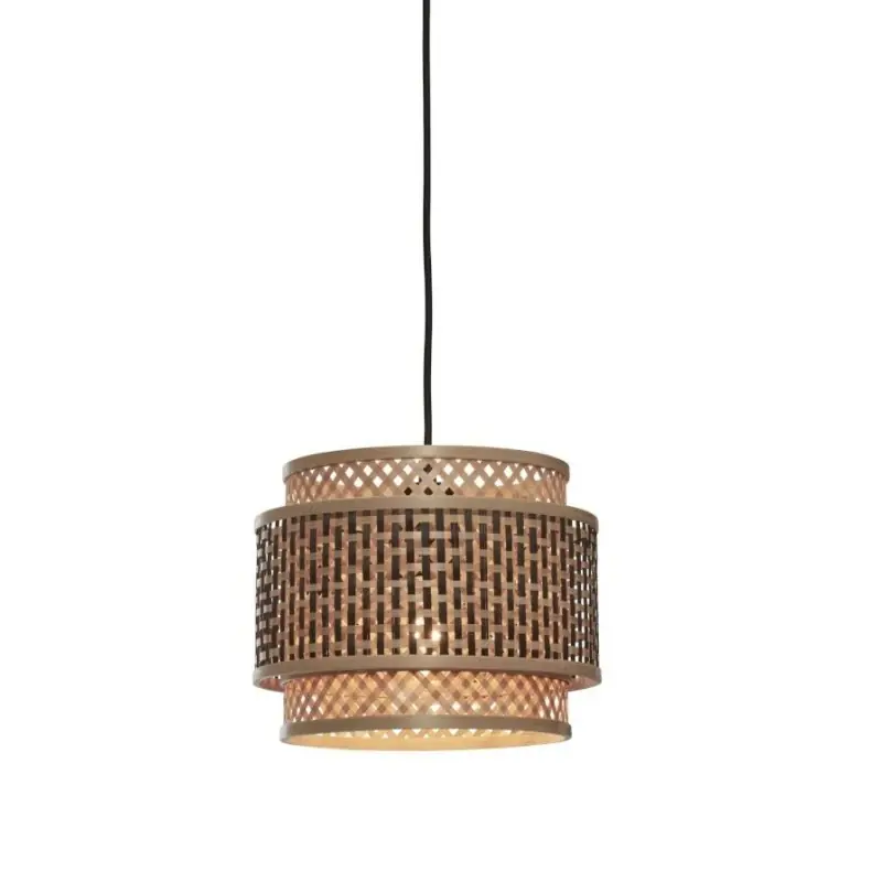 Lampa wisząca Bhutan, M, czarna/naturalna, Good&Mojo Wyjątkowa oferta