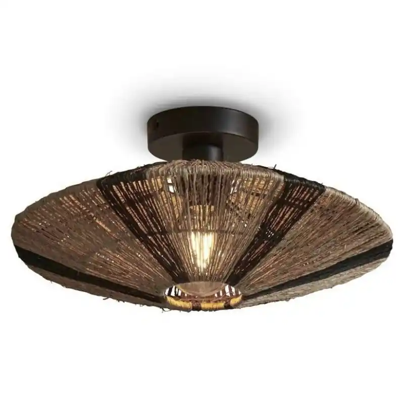 Lampa sufitowa Iguazu 40x12 cm, naturalna/czarna, Good&Mojo Tani