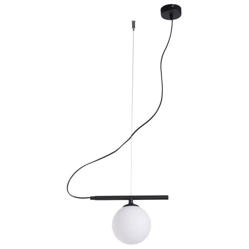 Lampa wisząca Beryl Glass 1, czarna, Aldex Ostatnia szansa