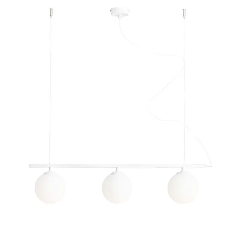 Lampa wisząca Beryl Glass 3, biała, Aldex Ograniczona ilość