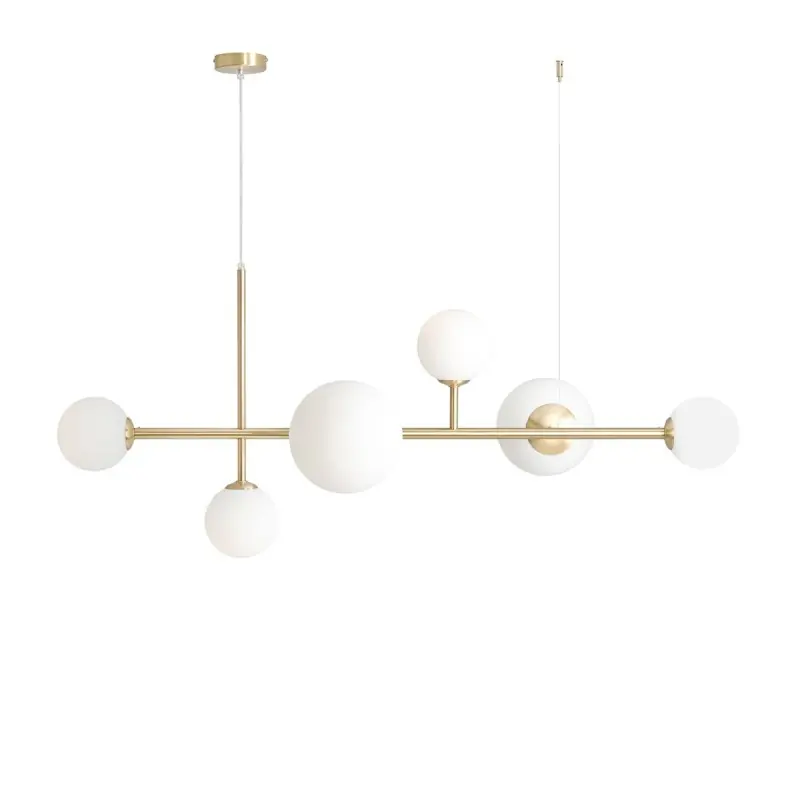 Lampa wisząca Dione 6, mosiądz, Aldex Wyprzedaż