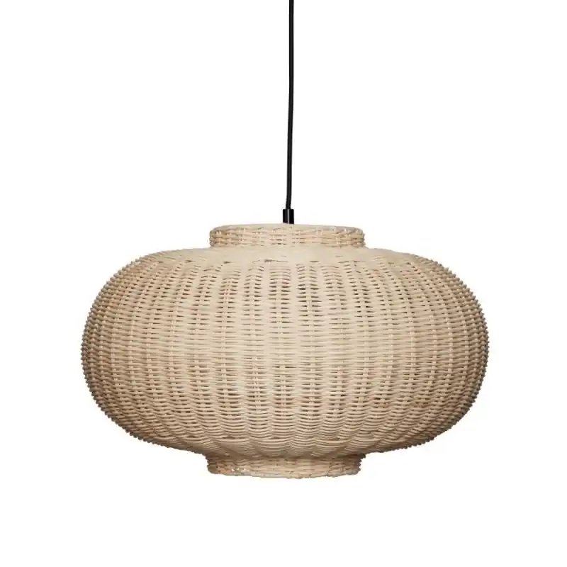 Bezpieczna płatność Lampa Ellipse, rattanowa, HÜBSCH