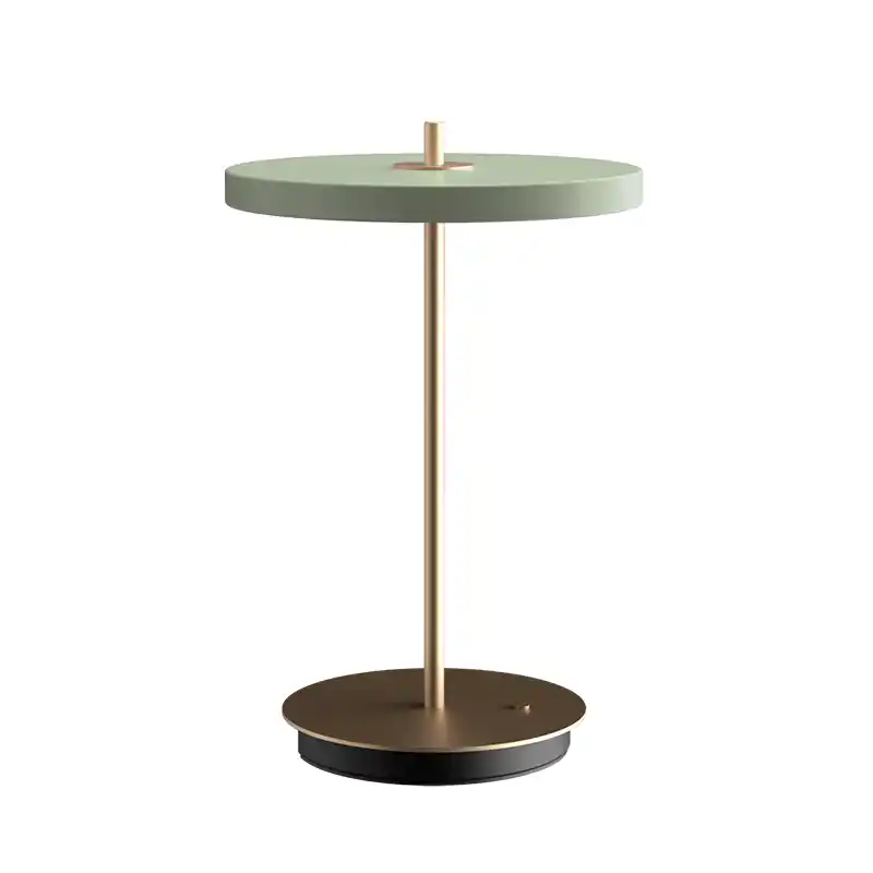 Oferta czasowa Przenośna lampa stołowa Asteria Move, Ø20 cm, oliwkowa, UMAGE