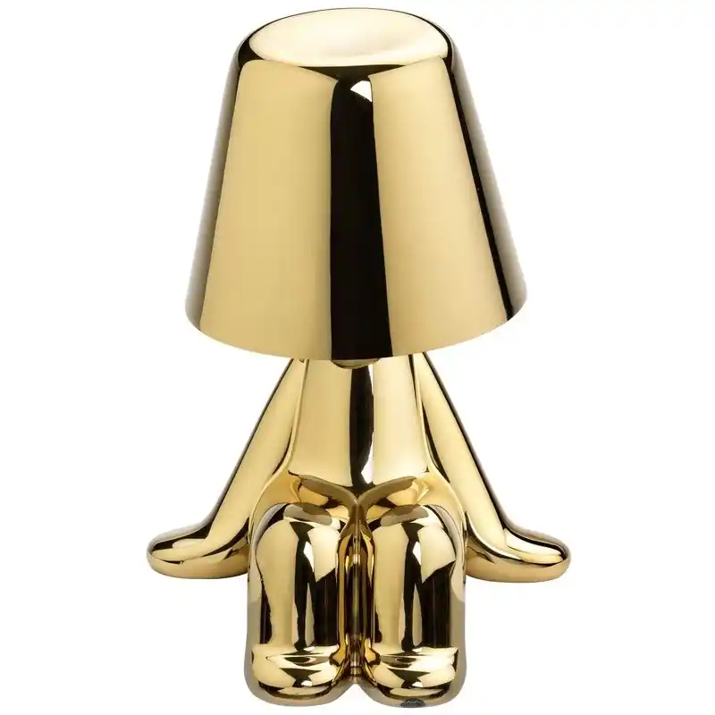 Do wyczerpania zapasów Lampa stołowa Sam Golden Brothers, złota, QeeBoo
