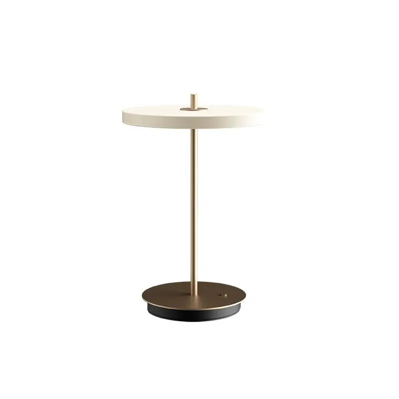Bezpieczne zakupy Przenośna lampa stołowa Asteria Move, Ø20 cm perłowa biel, UMAGE