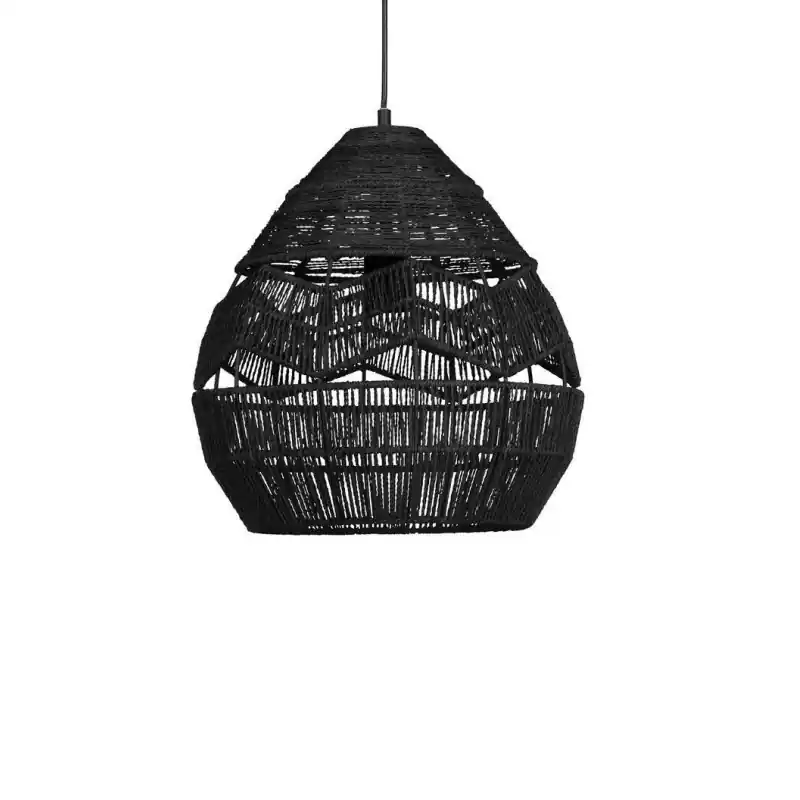 Lampa wisząca czarna Ø35 cm, Adelaide, Woood Wyprzedaż