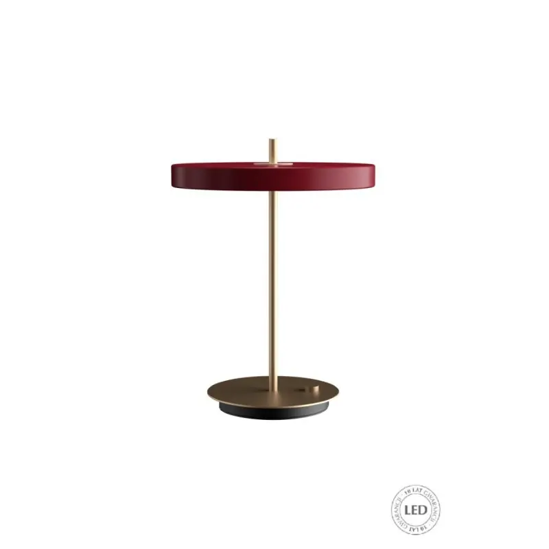 Ostatnie sztuki Lampa stołowa Asteria, Ø31 cm bordowy, UMAGE