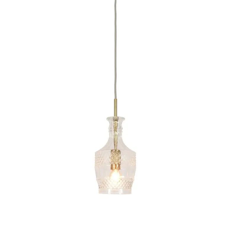 Lampa wisząca Brussels, prosta przezroczysty/złoty, It‘s About RoMi Okazja