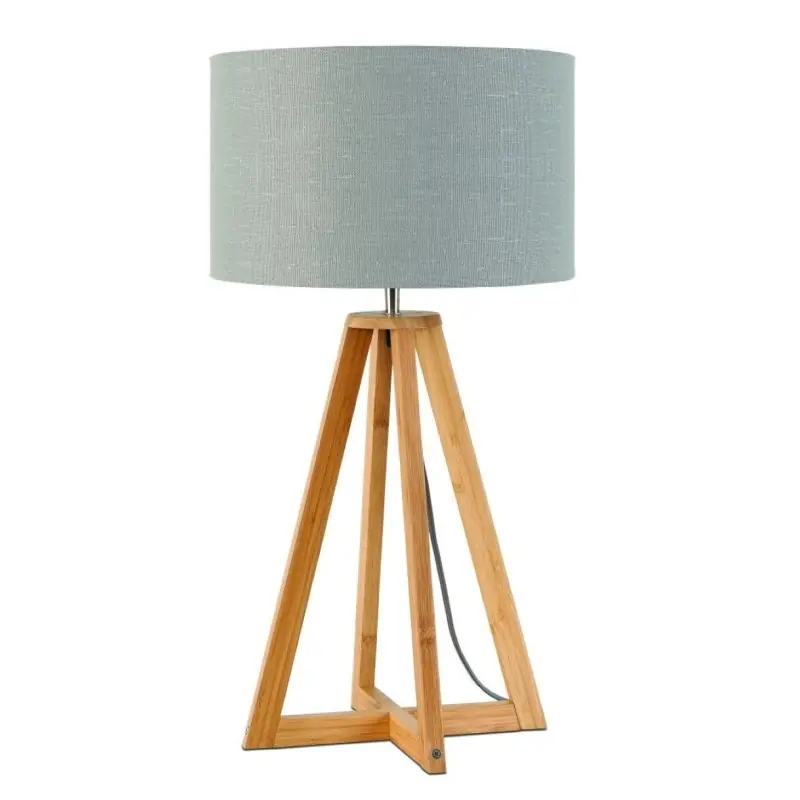 Oferta Lampa stołowa Everest, bambus abażur jasnoszary, Good and Mojo