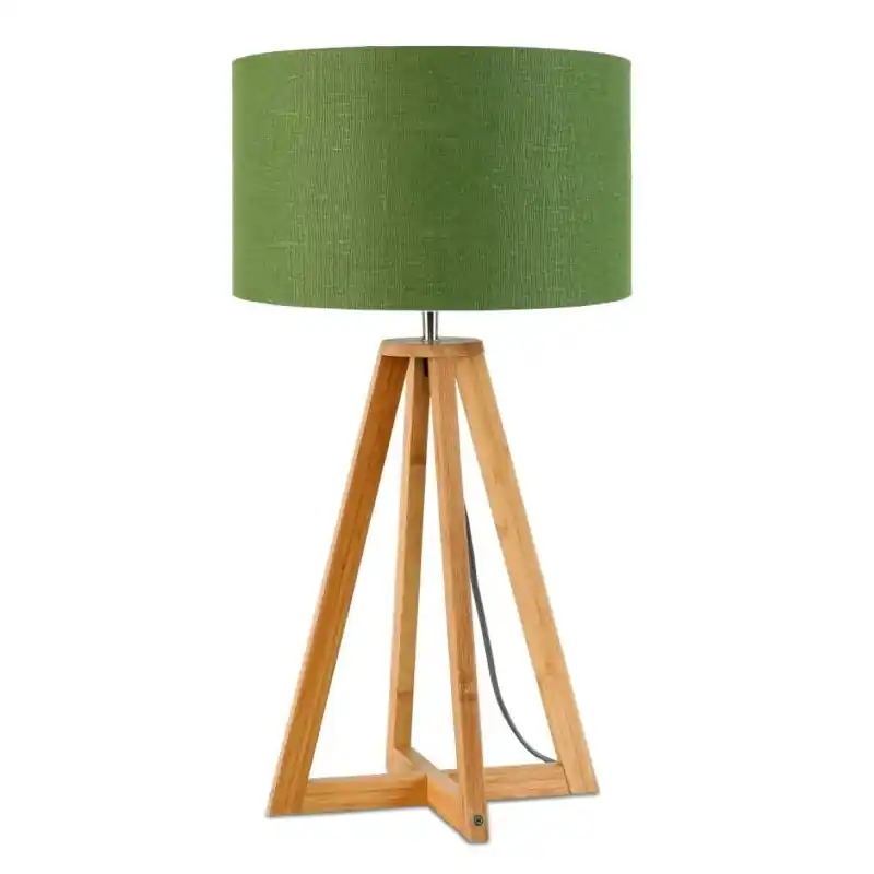 Oferta Lampa stołowa Everest, bambus abażur zielony, Good and Mojo