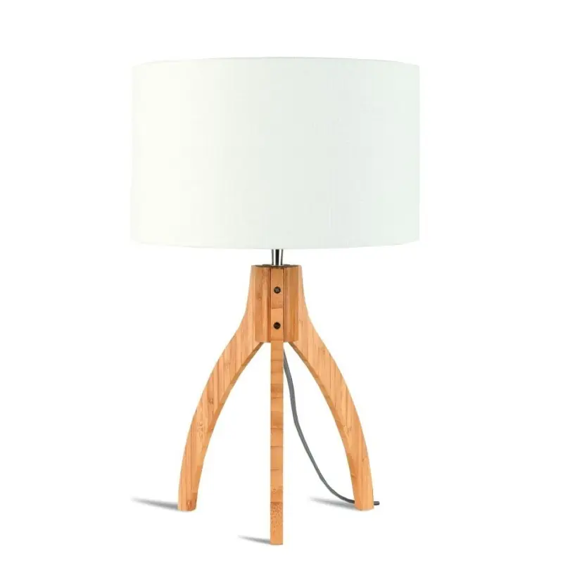 Lampa stołowa Annapurna, bambus abażur biały, Good and Mojo Zamów dziś