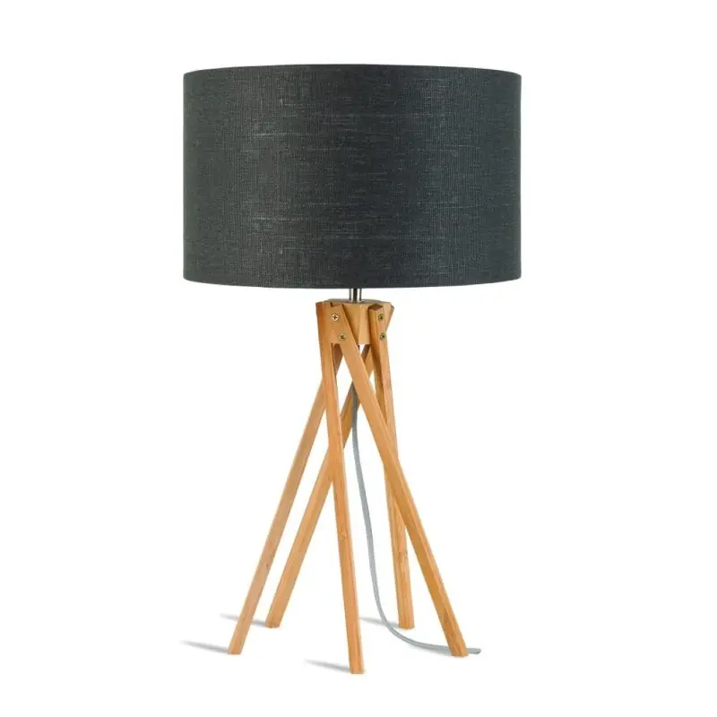 Niska cena Lampa stołowa Kilimanjaro, bambus abażur ciemnoszary, Good and Mojo