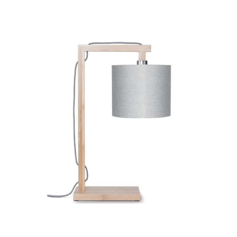 Zamów dziś Bambusowa lampa stołowa Himalaya, abażur jasnoszary, Good and Mojo