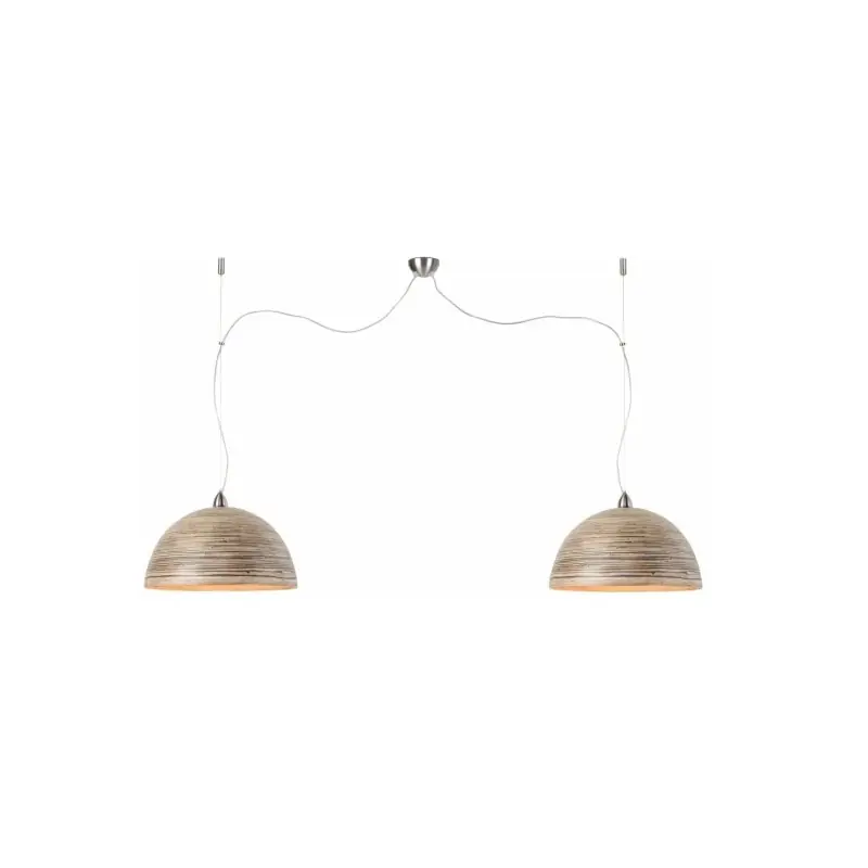 Podwójna bambusowa lampa wisząca Halong, naturalny, Good and Mojo Dostępne od ręki