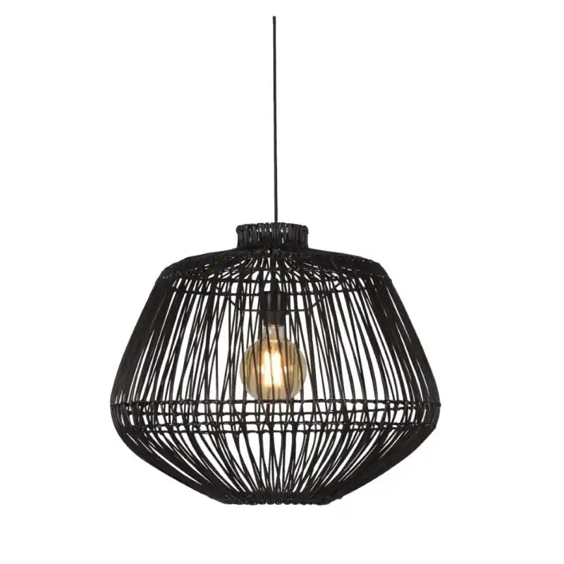 Bambusowa lampa wisząca Madagascar, czarny, Good and Mojo Szybka wysyłka