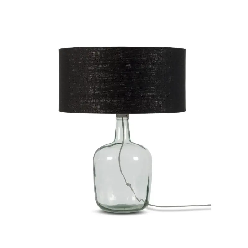 Szklana lampa stołowa Murano, rozmiar L abażur czarny, Good and Mojo Oferta