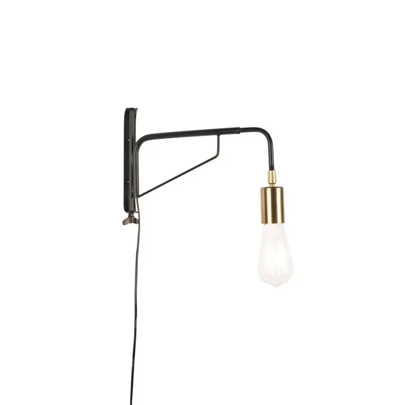 lampa ścienna Lasse, czarny/złoty, LuDesign Tylko do końca tygodnia