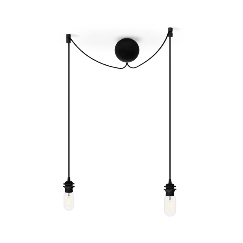 podwójne zawieszenie do lampy Cannonball, czarny, UMAGE Łatwy zwrot