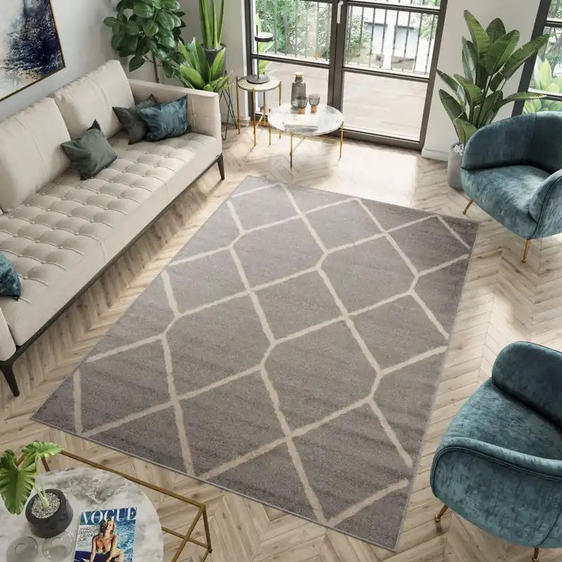 Dywan nowoczesny H180A GRAY SPRING Szary 80x150cm Ograniczona ilość