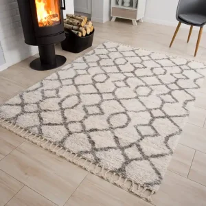 Zniżka Dywan shaggy DB13A CREAM VERSAY EJF Kremowy 80x200cm
