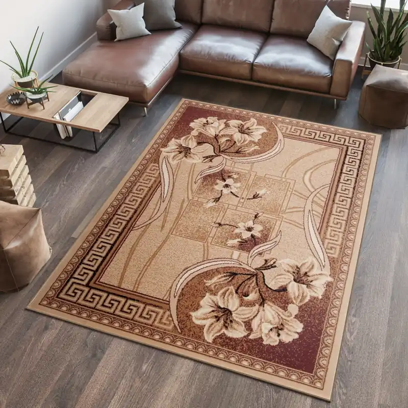 Zniżka Dywan tradycyjny F743A DARK BEIGE ATLAS PP Beżowy 60x100cm