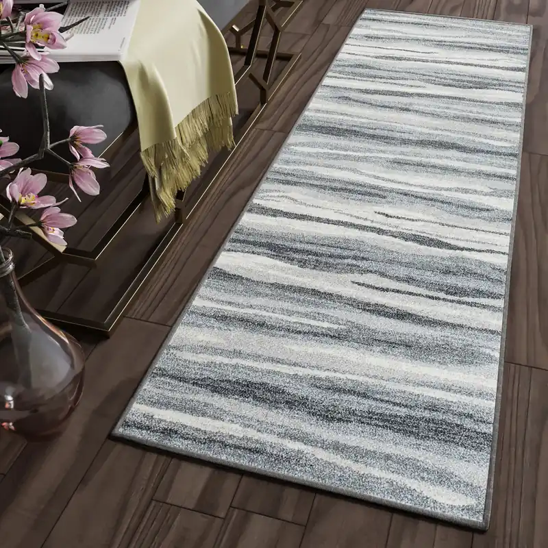 Zniżka Dywan nowoczesny K186A MIDDLE GRAY SARI B1X Szary 70x500cm
