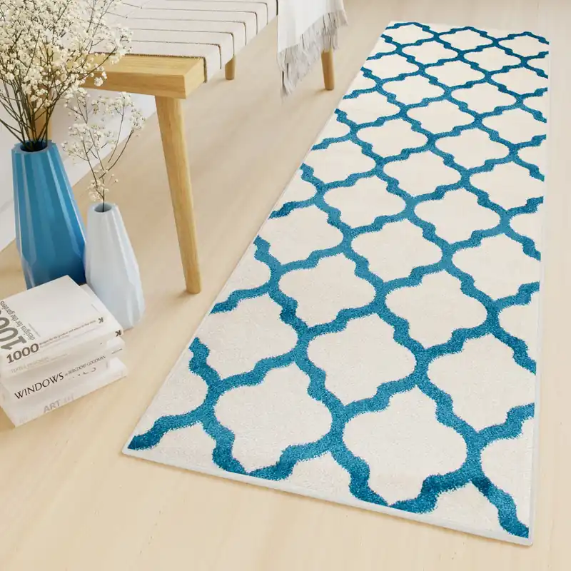 Zniżka Dywan nowoczesny K082A WHITE MAROKO O0X Biały 70x150cm