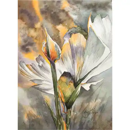 Rajski płomień, Akwarela 24x32 cm Hit sprzedaży