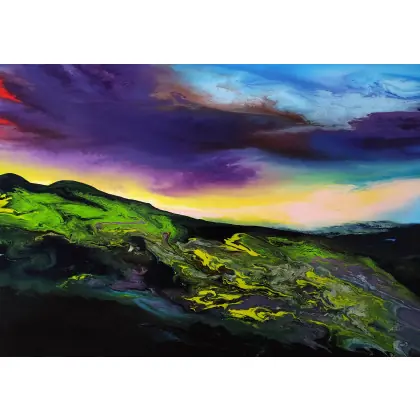 Color storm over the landscape Hit cenowy