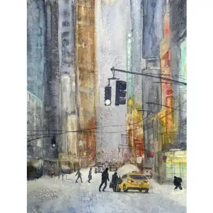 Zima w wielkim mieście 1 (30x40 cm) Bezpieczna płatność