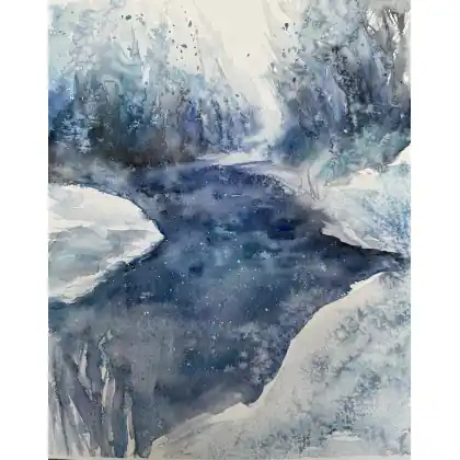 Zimowy strumyk (30x40 cm) Tani