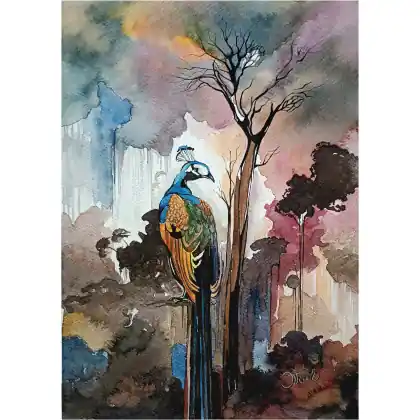 Niska cena Król iluzji, Akwarela, 24 x 32 cm