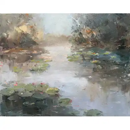 Tani Nenufary we mgle (40x50 cm)