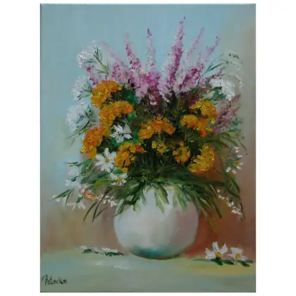 Polne kwiaty obraz olejny 40cm-30cm Niska cena