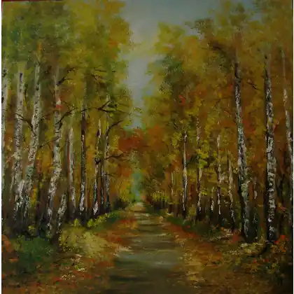 Tani Magiczna aleja obraz olejny 70cm-70cm