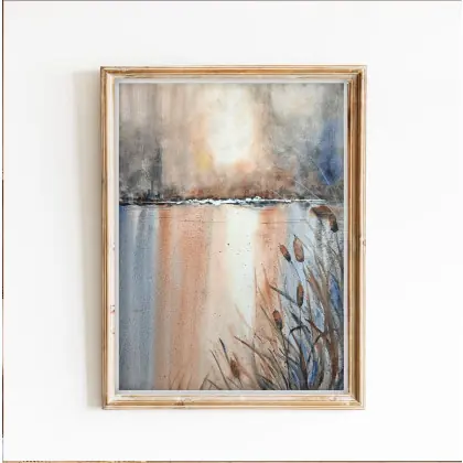 Tylko do końca tygodnia Akwarela 30x40cm. Szuwary